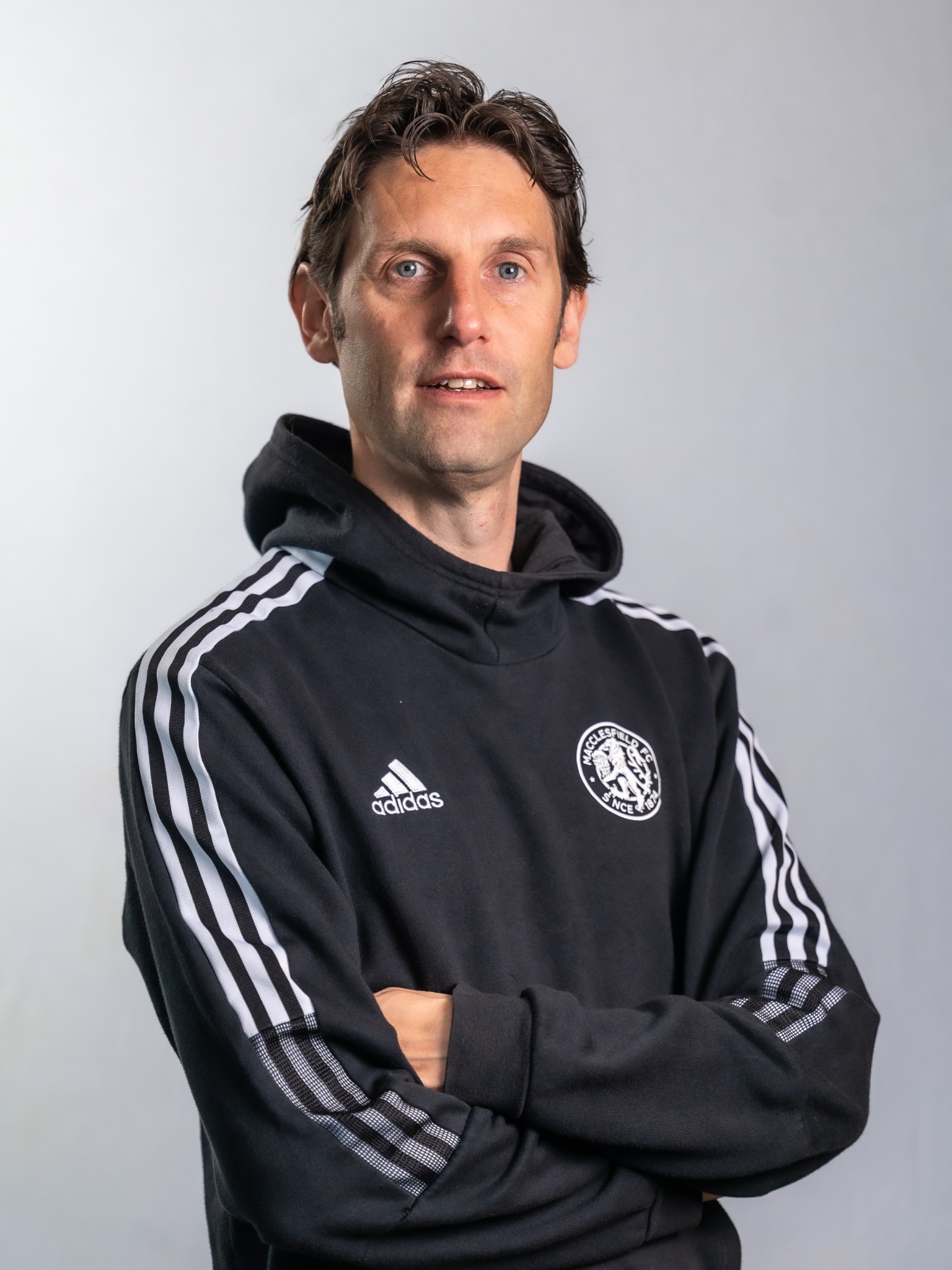 Ronnie the Silkman in Macclesfield hoodie